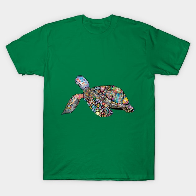 Psychedelic Turtle T-Shirt by Megrasaurous